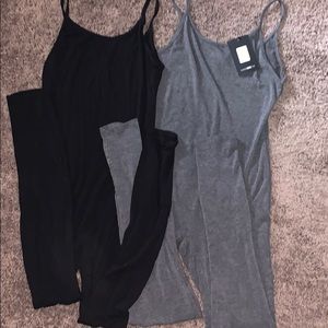 Black & Charcoal jumpsuit